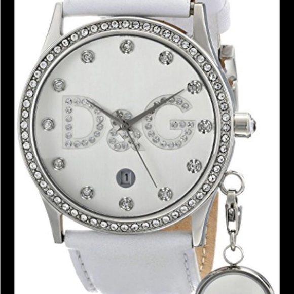 Dolce & Gabbana Accessories Dolce Gabbana Time White Leather Band